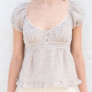 brandy melville blair gingham top